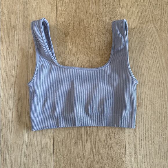 SET Active Other - Set Active - Ribbed Sleeveless Sports Bra Crop Top in Gray